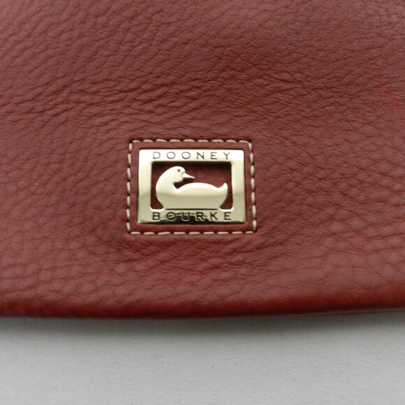 Dooney & Bourke Leather North South 3 Zip Crossbody bag purse mauve small pebble - Picture 5 of 13